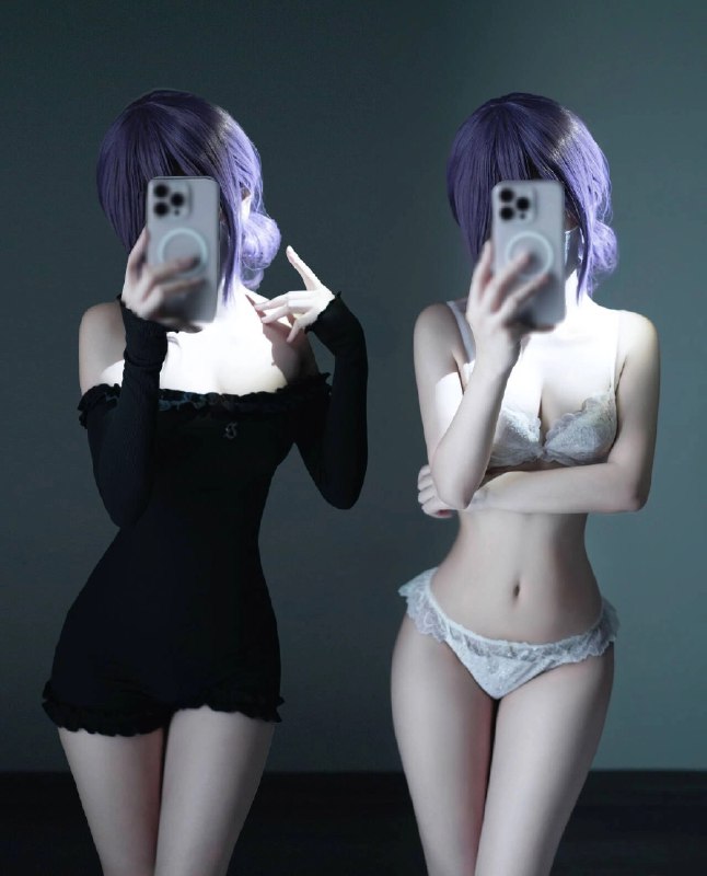 两个女人在内衣里拍自拍