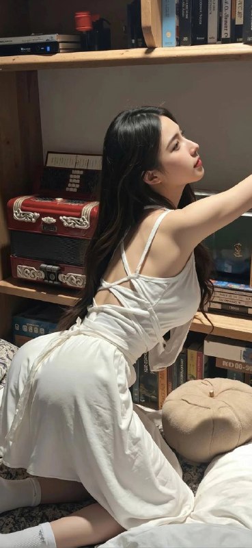 穿着白色衣服的女人为一张照片而立场