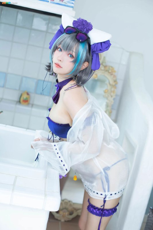 #cos  #性感 elyee子 柴郡泳装#cos  #性感 elyee子 柴郡泳装