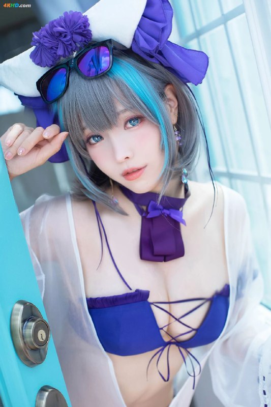 #cos  #性感 elyee子 柴郡泳装#cos  #性感 elyee子 柴郡泳装