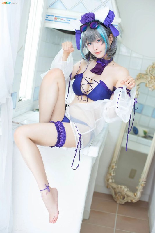 #cos  #性感 elyee子 柴郡泳装#cos  #性感 elyee子 柴郡泳装