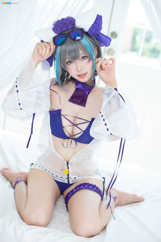 #cos  #性感 elyee子 柴郡泳装#cos  #性感 elyee子 柴郡泳装
